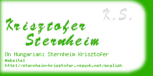 krisztofer sternheim business card